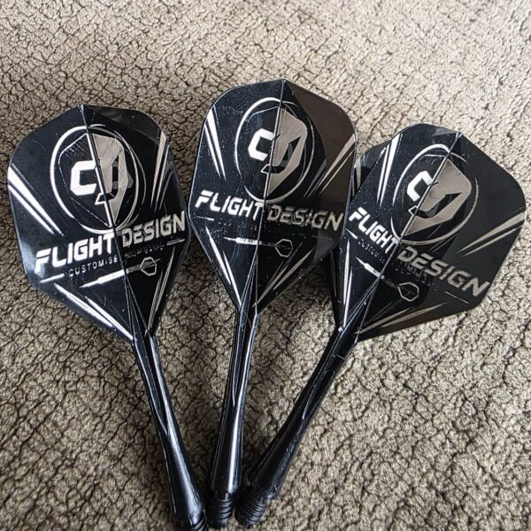 Three flights carrying the CJ Flight Design logo